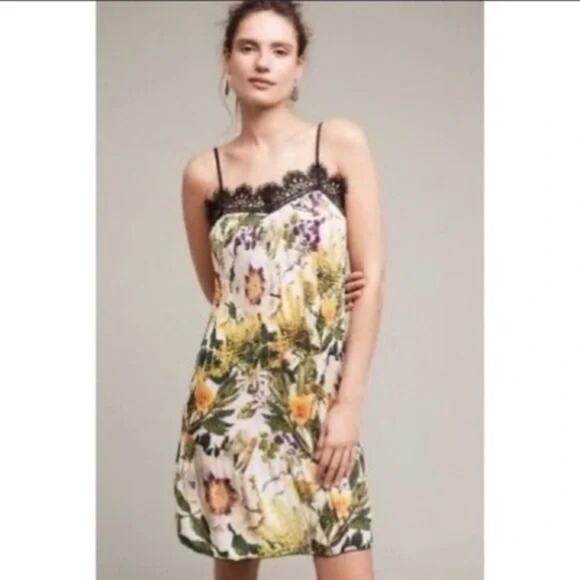 Anthropologie Delfi Sunglow Floral Slip Dress Size S - Picture 1 of 7